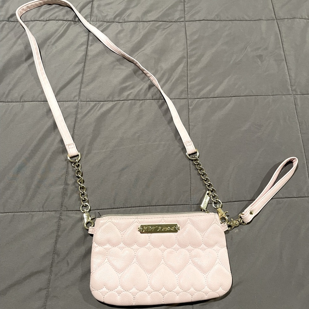 Betsey Johnson Pink Crossbody Purse